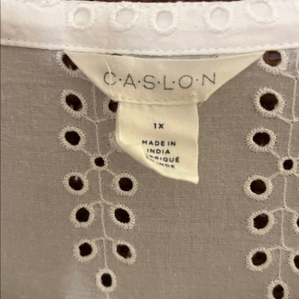 Caslon Elegant White Eyelet Dress - Picture 10 of 10